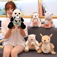 new cute mother and child panda plush toy fashion creative cartoon doll appease doll children holiday birthday exquisite gift