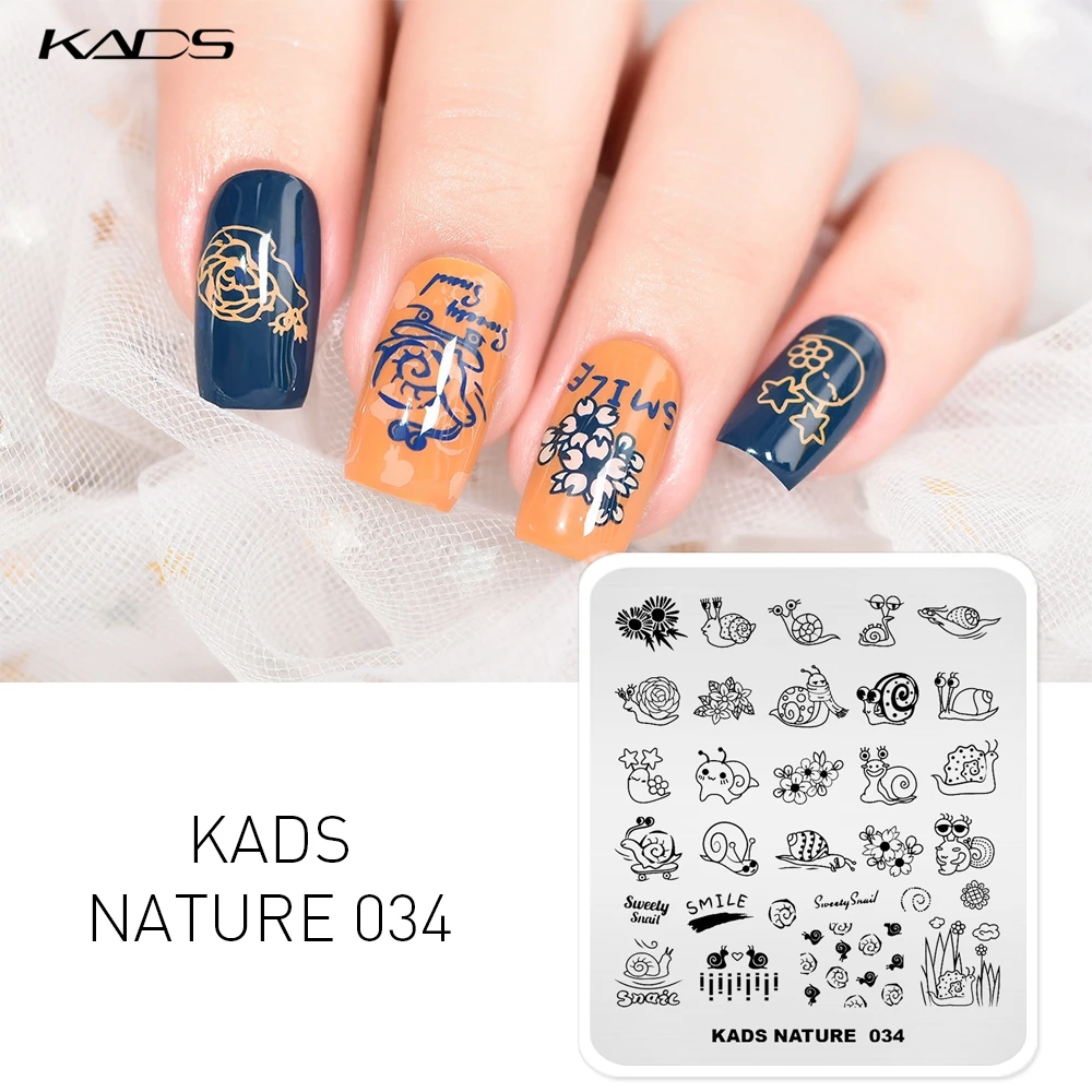 KADS Новое поступление ногтей штамповки пластины тема &quotПрирода&quot Прекрасные