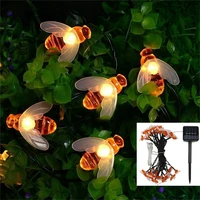 203040led christmas lights outdoor bee shaped led string lights christmas garlands fairy lights for holiday party garden decor