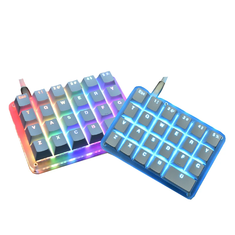 

Программируемая клавиатура для макросъемки, 23 клавиши, RGB подсветка, механическая клавиатура, для конкурсов, игр, ПК, ноутбука для дизайнеро...