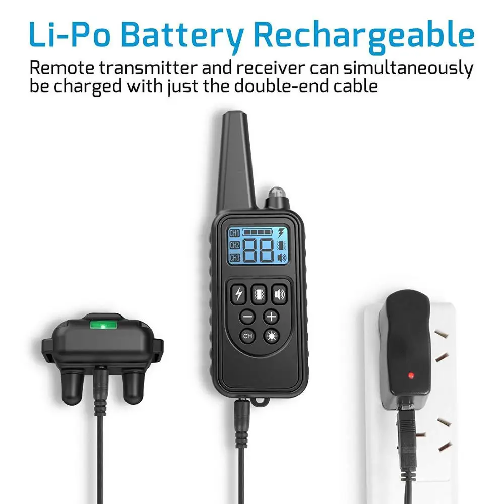 Электрический ошейник для дрессировки собак дистанционное управление дисплей с