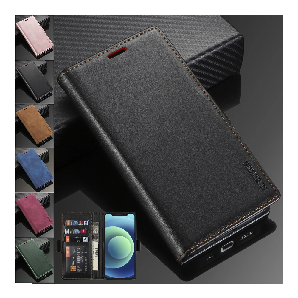 

Leather Wallet Case For Huawei P20 P40 P30 Lite Mate 30 20 Y7P Nova 3E Honor 9A 9C Luxury Flip Cover Coque Card Slots Magnetic
