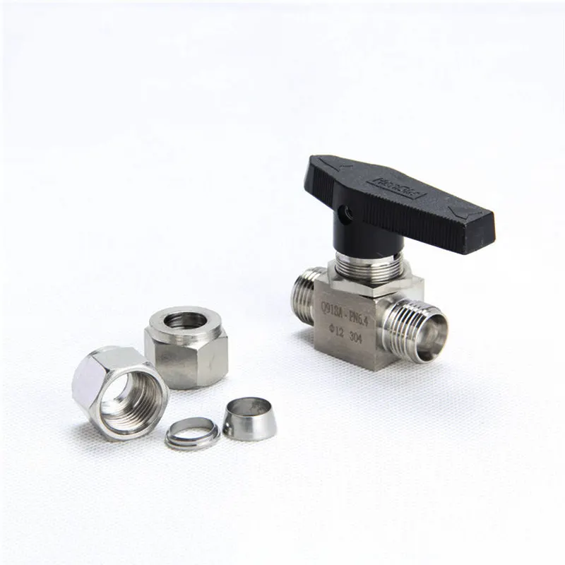1 шт. нержавеющая сталь 304 мини шаровой клапан прямой панельный интегральный
