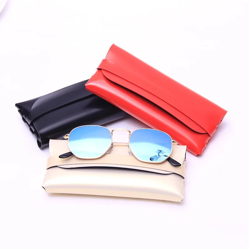 

NEW Portable Sunglasses Reading Glasses Case Fashion Black White Handmade PVC Leather Sunglasses Bag for Women/Men Glasses Box