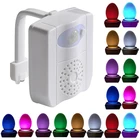 Светодиодный светильник для унитаза, индукционный светильник для туалета 816 цветов, ночник для сиденья унитаза, водонепроницаемый светильник с подсветкой для унитаза, светодиодная лампа Luminaria, оптовая продажа