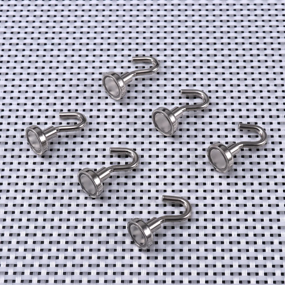 

6 Pcs Heavy Duty Strong Magnetic Hooks for Storage and Organization Home Kitchen Accessories (D16)