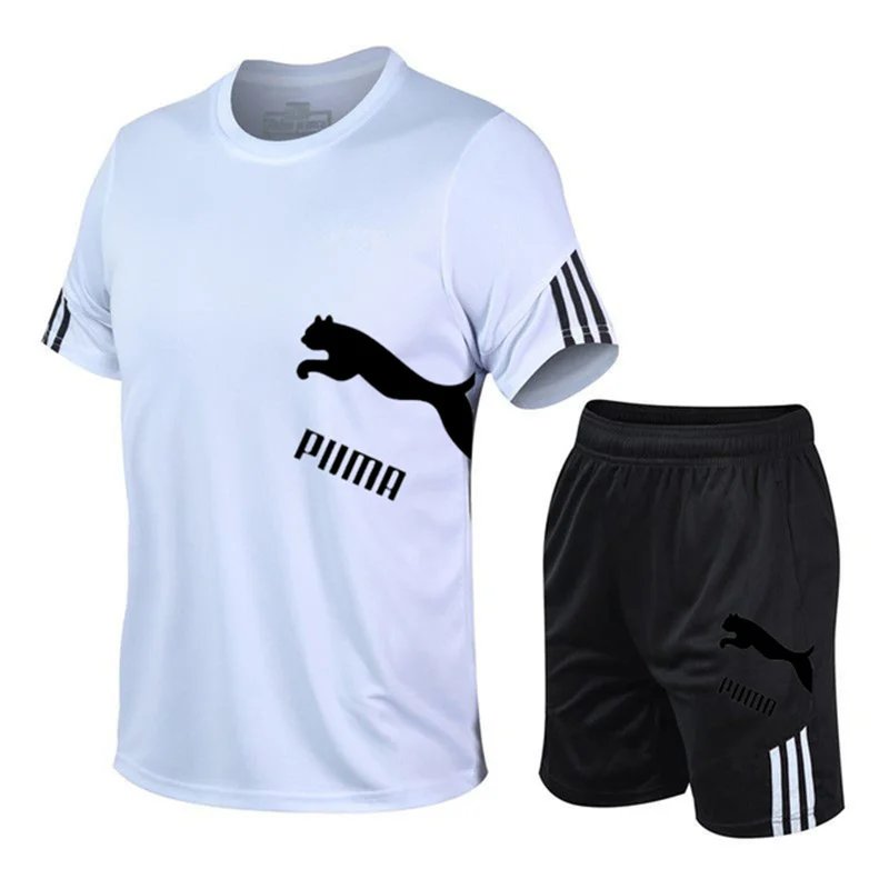 

2021 summer fashion new men's sportswear, men's cotton casual sportswear, men's T-shirt + 5-point shorts