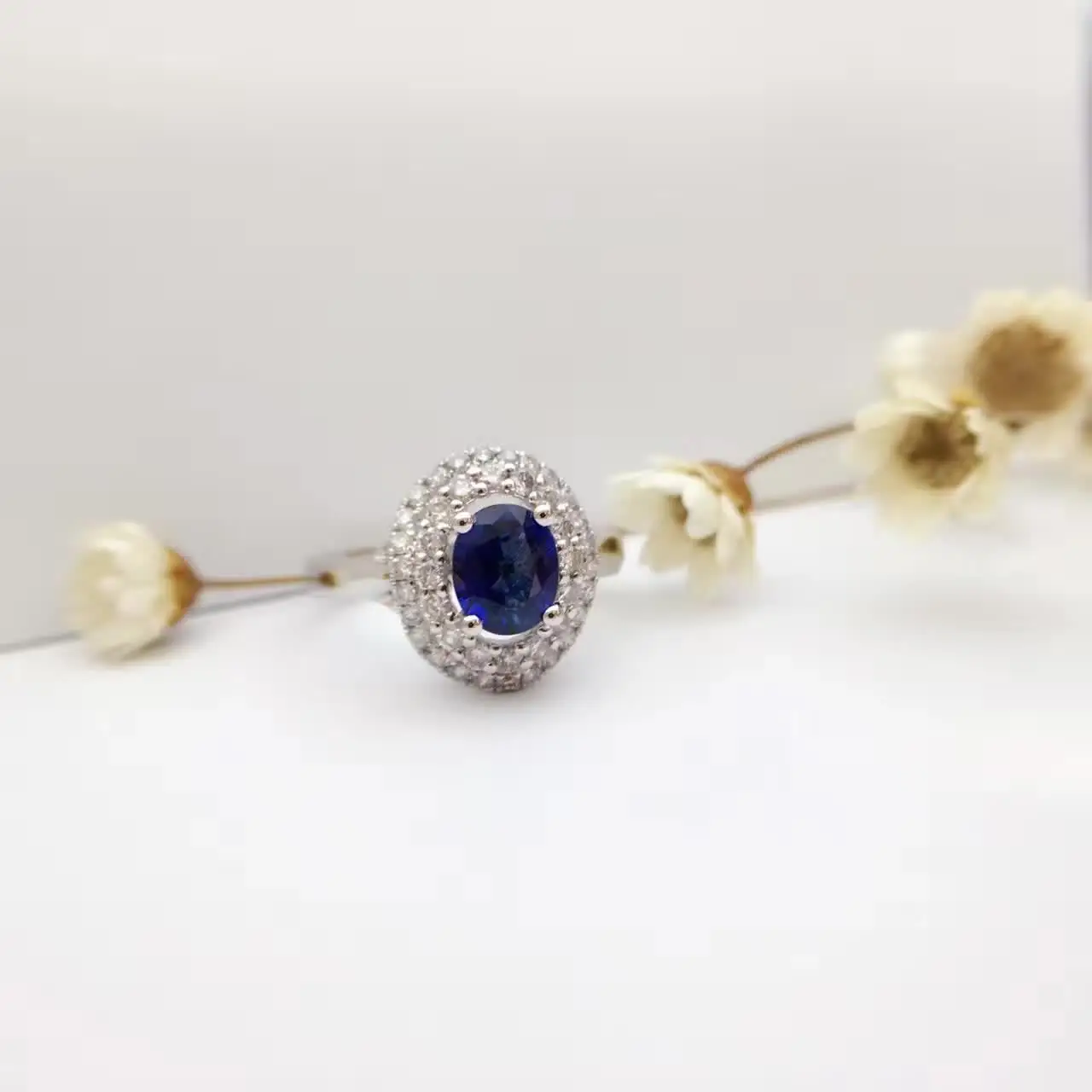 1.18ct+ 0.555ct 18K золото натуральный сапфир женское кольцо с алмазной установкой новое Изысканное Украшение на свадьбу обручальное кольцо