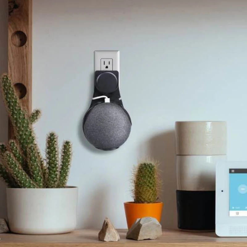 

Outlet Wall Mount Holder for Goo-gle Home Mini / Nest Mini -Space Saving Outlet Mount Cord Management for Goo-gle Mini