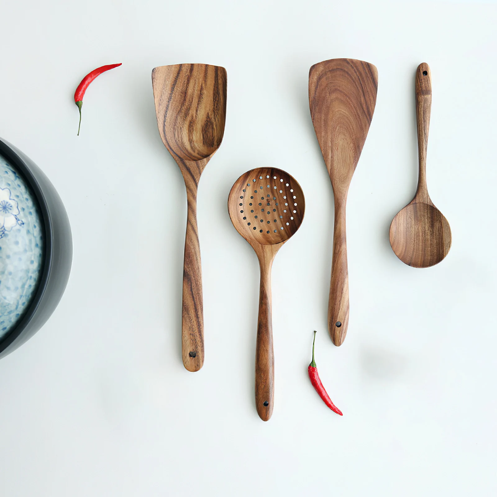 

Набор деревянных кухонных принадлежностей, 6 шт., термостойкие антипригарные Инструменты для выпечки, кухонные принадлежности