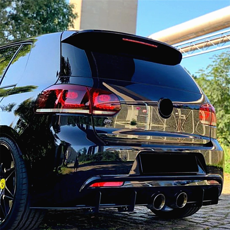 Задний бампер для багажника фотозащита Volkswagen VW Golf 6 MK6 GTI R20 2008-2012 Черный