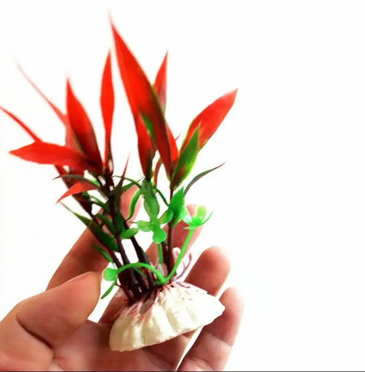 Аквариумный Ландшафтный орнамент красное искусственное пластиковое украшение