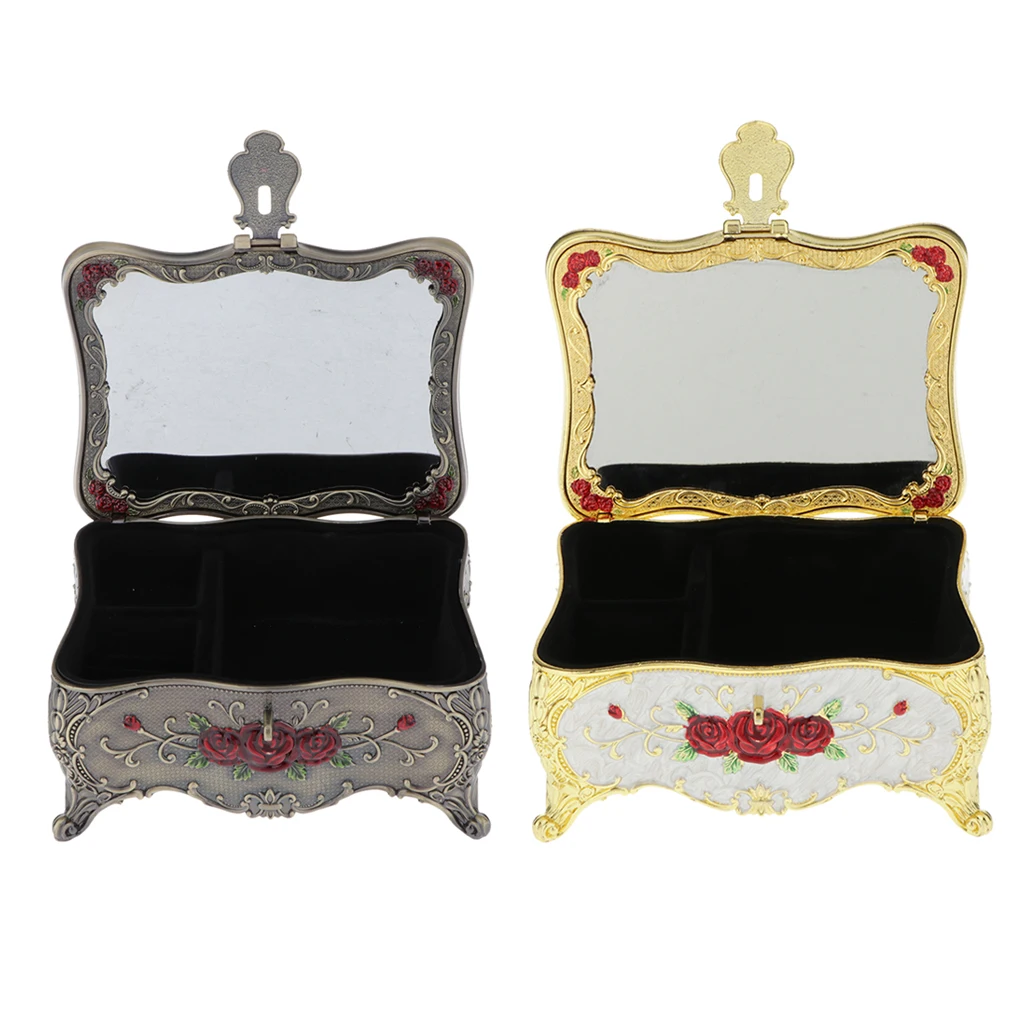 

Luxury Metal Butterfly Jewelry Box Bracelet Earrings Organizer Storage Holder