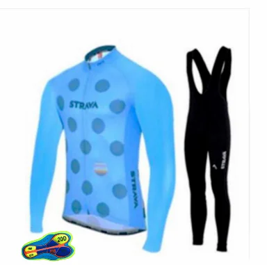 Long sleeve Suit 4 STRAVA осень с длинным рукавом Велоспорт Джерси костюм ropa ciclismo велосипедный костюм горный велосипед Джерси форма 20D - Цвет: Long sleeve Suit 4