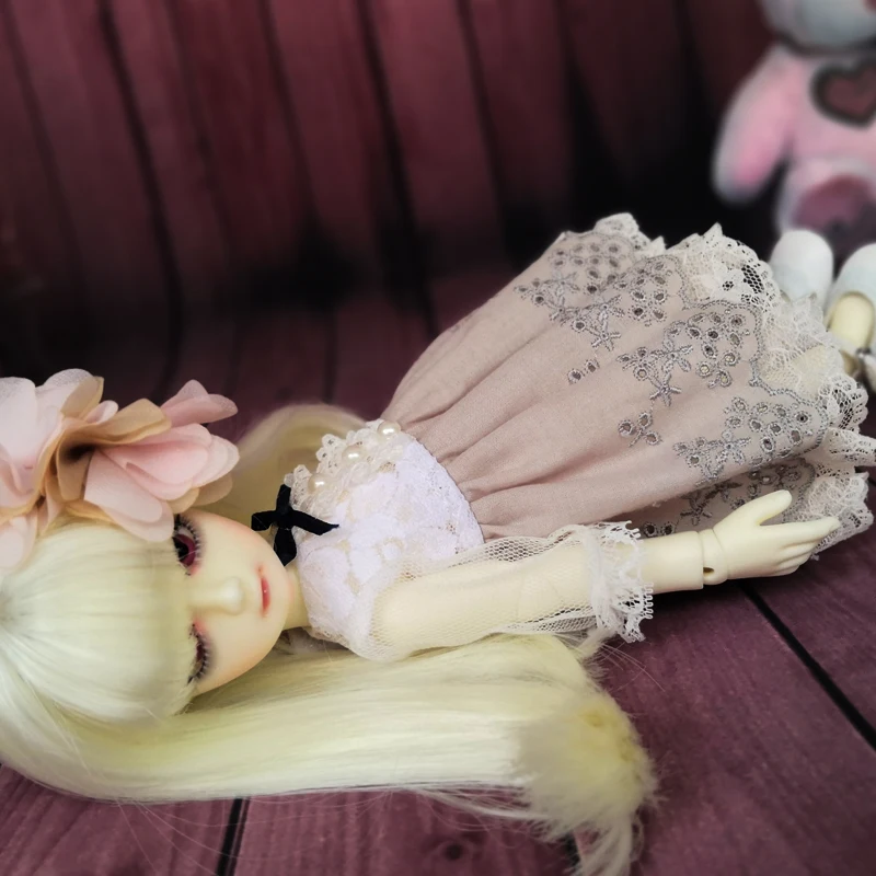 BJD одежда 1/4 bjd Кукольное платье + пальто повязка для волос SD MDD кукольные