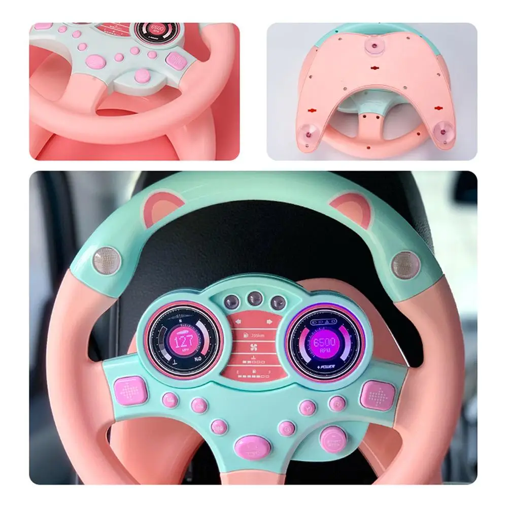 Детский моделирующий руль светильник звуковая музыка для вождения развивающие