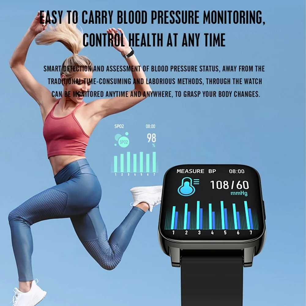 

2021 New Smartwatch Men Women Sport Watch 1.69 inch Full Touch Screen Heart Rate P36 Sport Smart Watch PK IWO HW22 P8 for Xiaomi