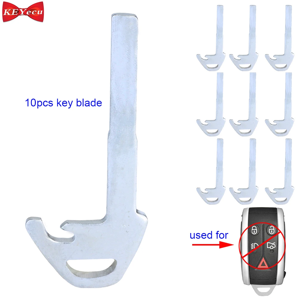 

KEYECU 10pcs for Jaguar X-Type S-Type XF XFR XK XKR XJ8 XJR Remote Emergency Key Blade Insert
