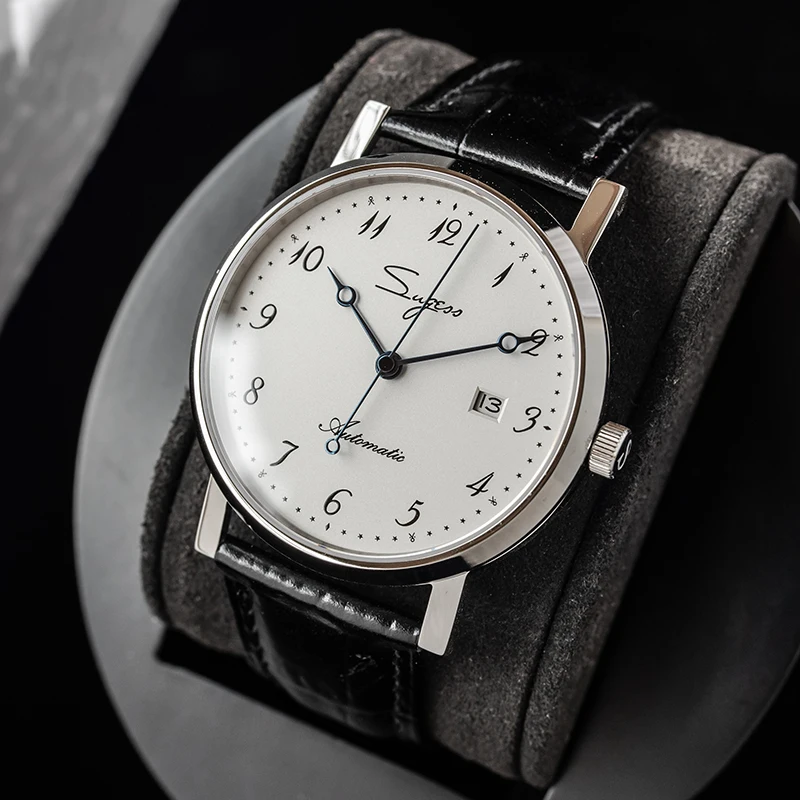 

Ultra-Thin Automatic Mechanical Men's Watch MIYOTA 9015 High-End Stable Watch Diamond Business Watch Minimalist Bauhaus Watch