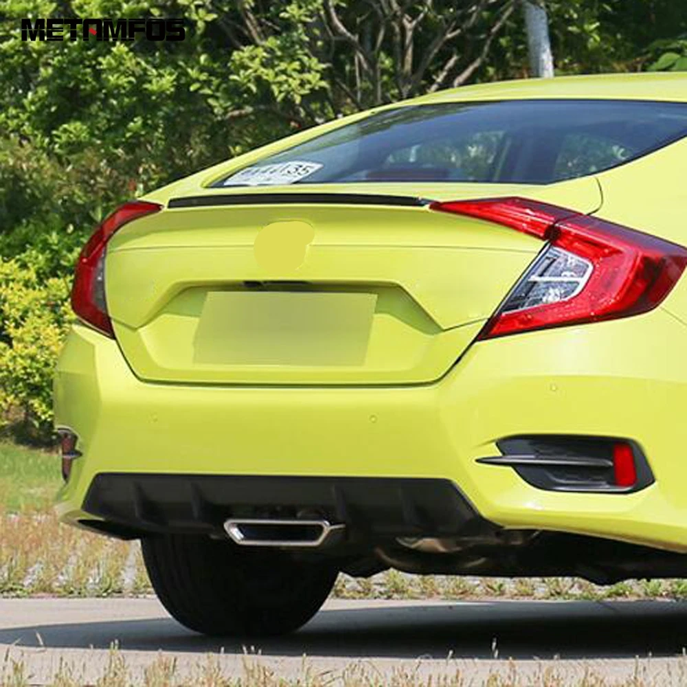 Для Honda Civic Sedan 2019 2020 углеродное волокно хвостовое крыло стримерный спойлер полоса