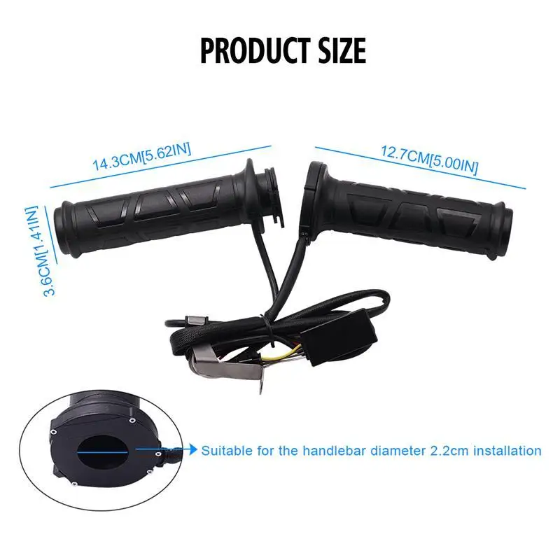

A Pair Of Motorcycle Electric Heating Handle Cover Silicone Motorcycle Modified Through-sealing Heating Handle Heated Grips