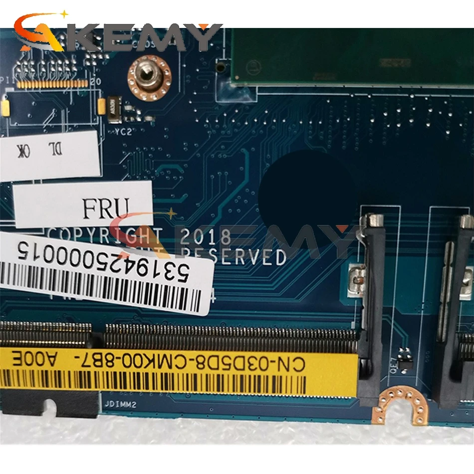 Akemy абсолютно новый I7-7600U DDM70 LA-F401P для DELL Latitude 5490 материнская плата CN-03D5D8 3D5D8 100%