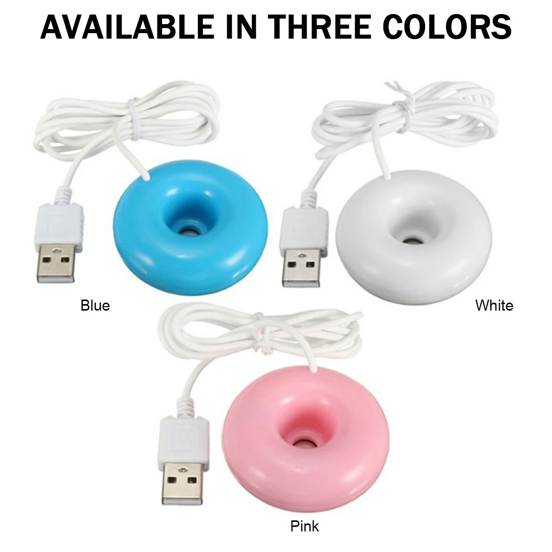 

USB Mini Negative Ion Humidifier Portable Air Humidifier Purifier Aroma Diffuser Donuts For Home Essential Oil Diffuser