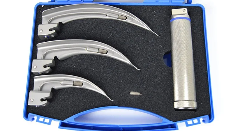 

MY-G054 Adult laryngoscope with straight blade short handle video laryngoscope set for intubation