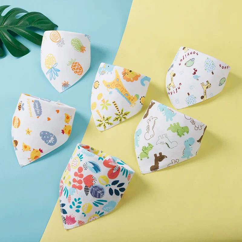 1Pc beb&eacute; baberos Bandana babero triangular ropa de dibujos animados Saliva toalla alimentaci&oacute;n de beb&eacute; Baberos suave y absorbente ni&ntilde;os Baberos de ni&ntilde;a regalo de la Ducha del beb&eacute;-0
