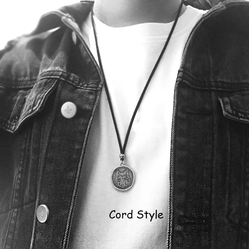 Трендовое Ожерелье Викинг волк Мужская подвеска с головой волка ювелирные