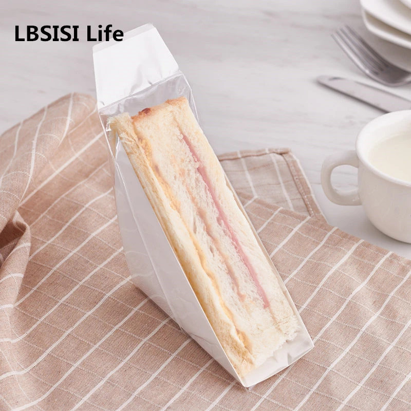 Прозрачные пакеты для хлеба LBSISI Life 100 шт. сэндвичей с дном выпечки продуктов