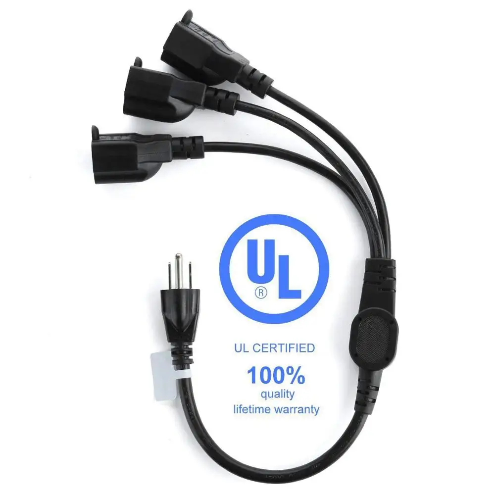 Сплиттер кабеля питания 1-to-3 сплиттер кабель удлинитель FUHAIHE 20 дюймов (50 см)