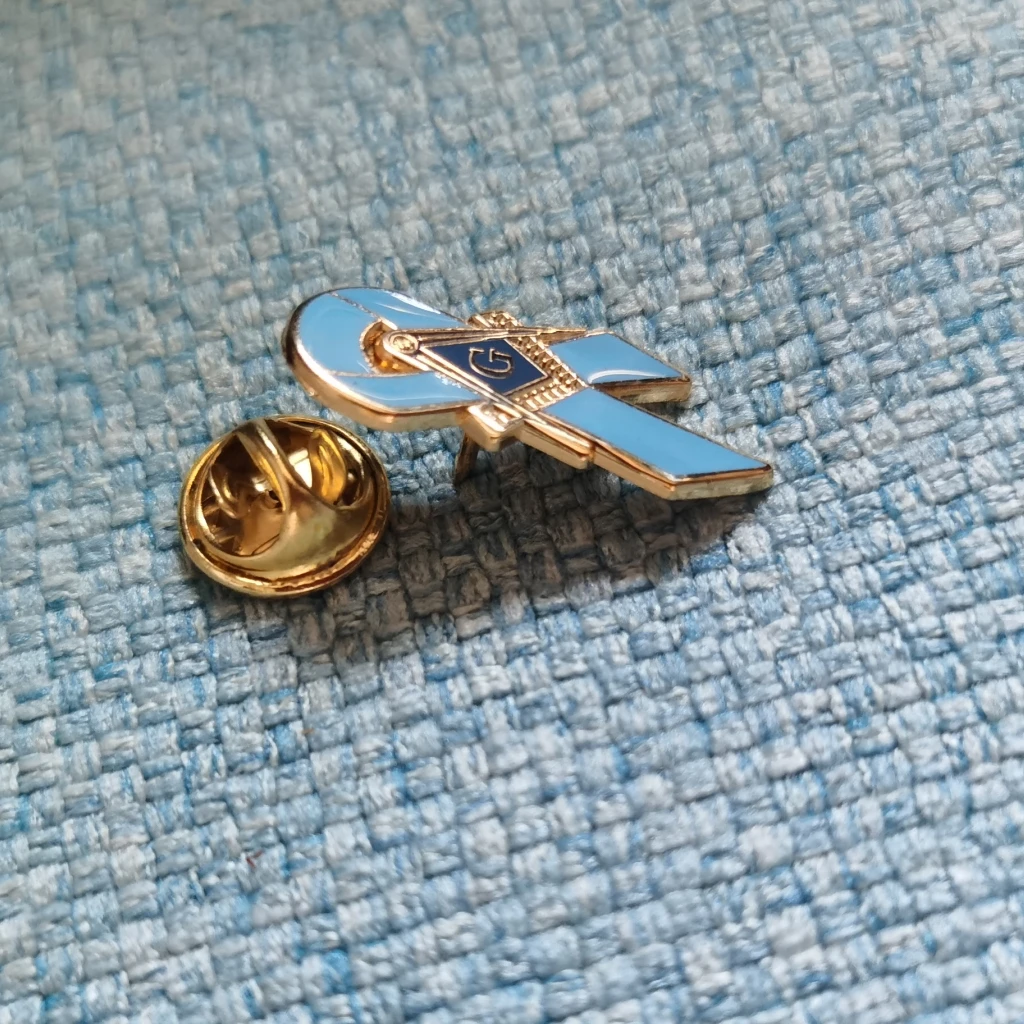 Пользовательский логотип Pin значок синий цвет масонский Рак молочной железы