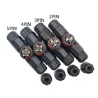 10 шт.лот водонепроницаемый разъем 2 3 4 5 Pin T LED IP68 адаптер Винт блокировки кабеля промышленные электрические провода разъем