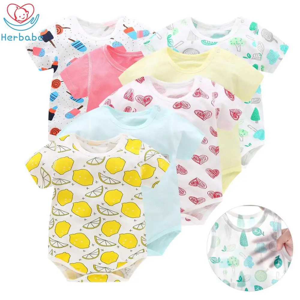 Herbabe тонкие детские комбинезоны Одежда для новорожденных девочек 100% хлопковый