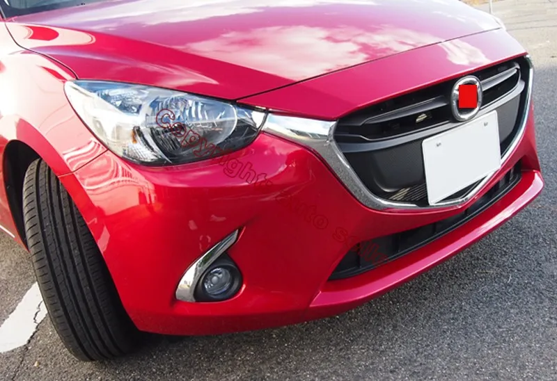 Хромированная передняя противотумансветильник фара для Mazda 2 Demio DJ DL 2015 2016 2017 ABS |