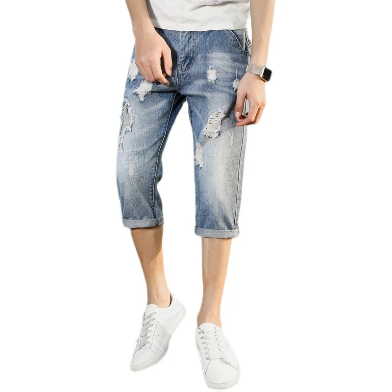 

Popular 2021 Casual Boy Wide leg Oversize Jeans For Men Shorts Boys Man Pants