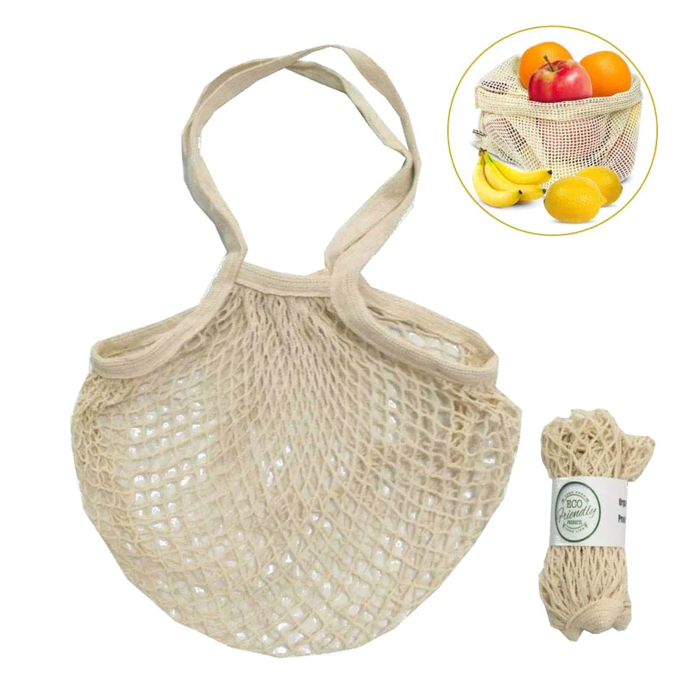 Многоразовые фрукты торговый строка Бакалея покупателя Хлопковая сумка для