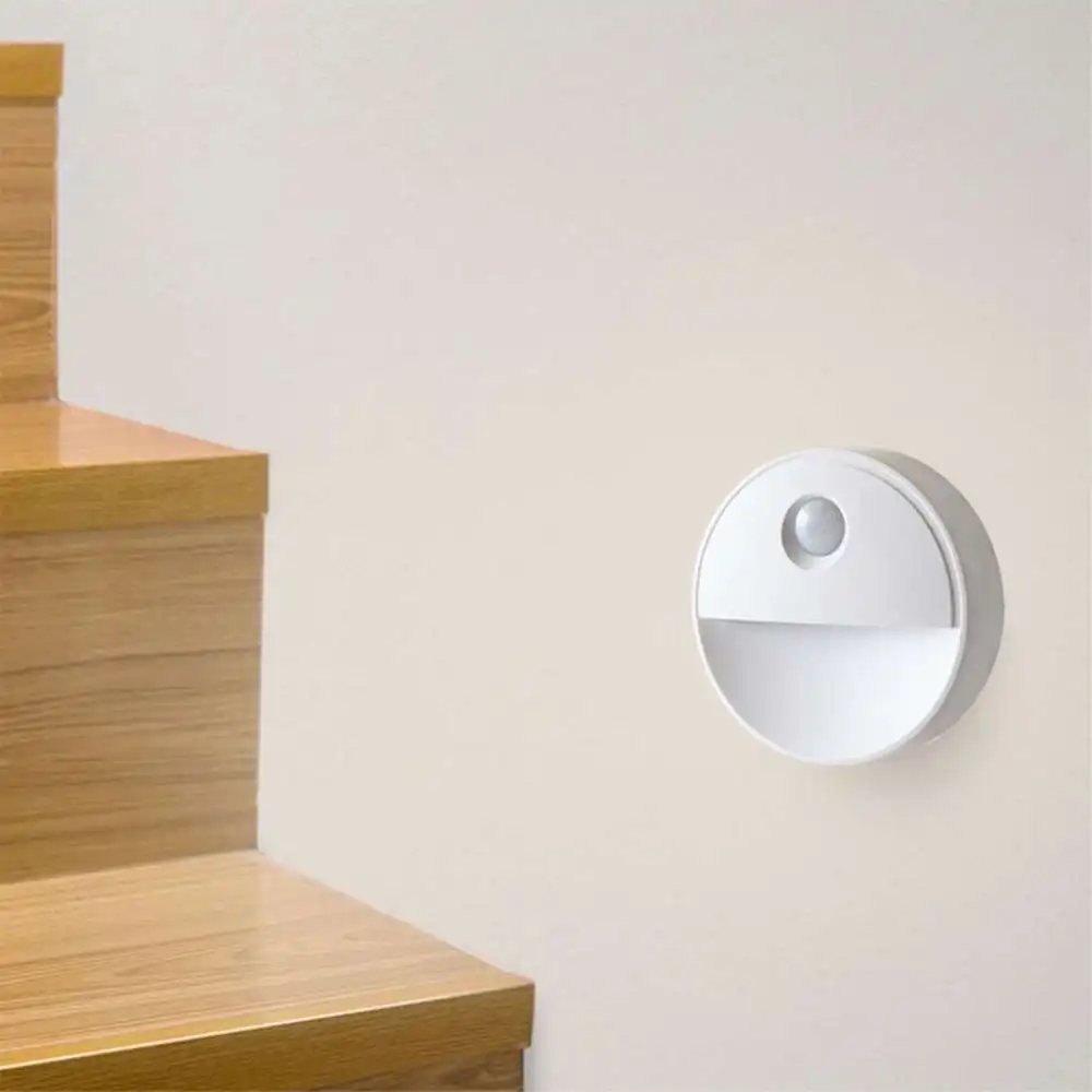 

Half Moon Induction LED Lamp Round Human Body Motion Sensor Night Light