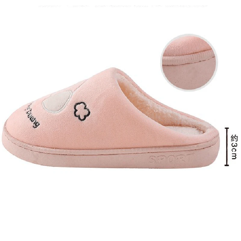 Новые зимние милые пушистые женские тапочки Теплая обувь меховые для спальни