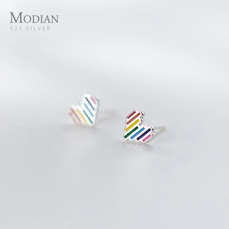 Modian Новое поступление милые радужные сердца ювелирные изделия для женщин