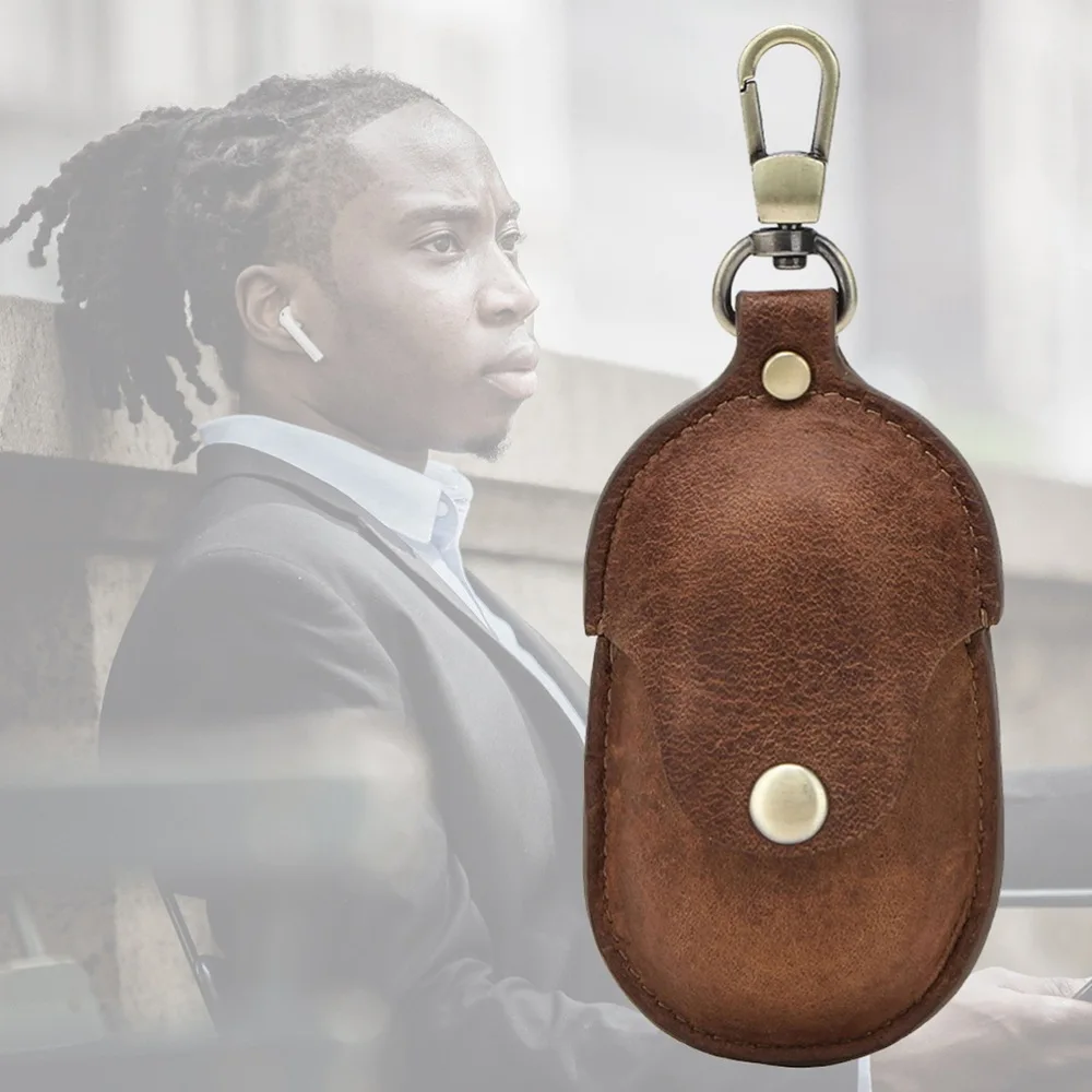 

1pc Wireless Earphone Leather Storage Case Earphone Storage Bag Earphone Holder Compatible for Galaxy Buds (Brown)