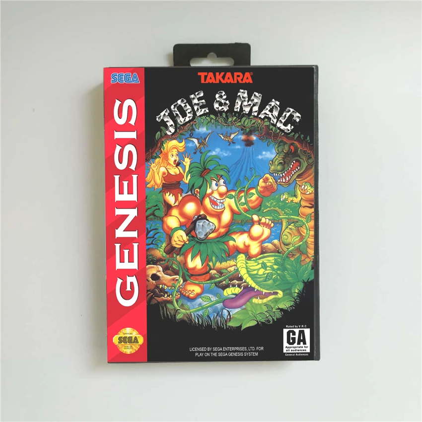 

Игровая приставка Joe & Maced, крышка США, 16 бит, MD, для Sega Megadrive Genesis