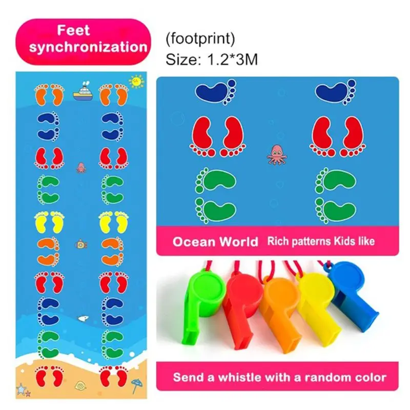 

2022 New Kid's Jumping Carpet Baby Jump Lattice Kindergarten Team Game Pad Early Childhood Fun Toys Child Indoor Outdoor Sports