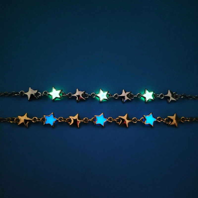 Эффектный креативный светящийся браслет в форме звезды темноте ювелирное