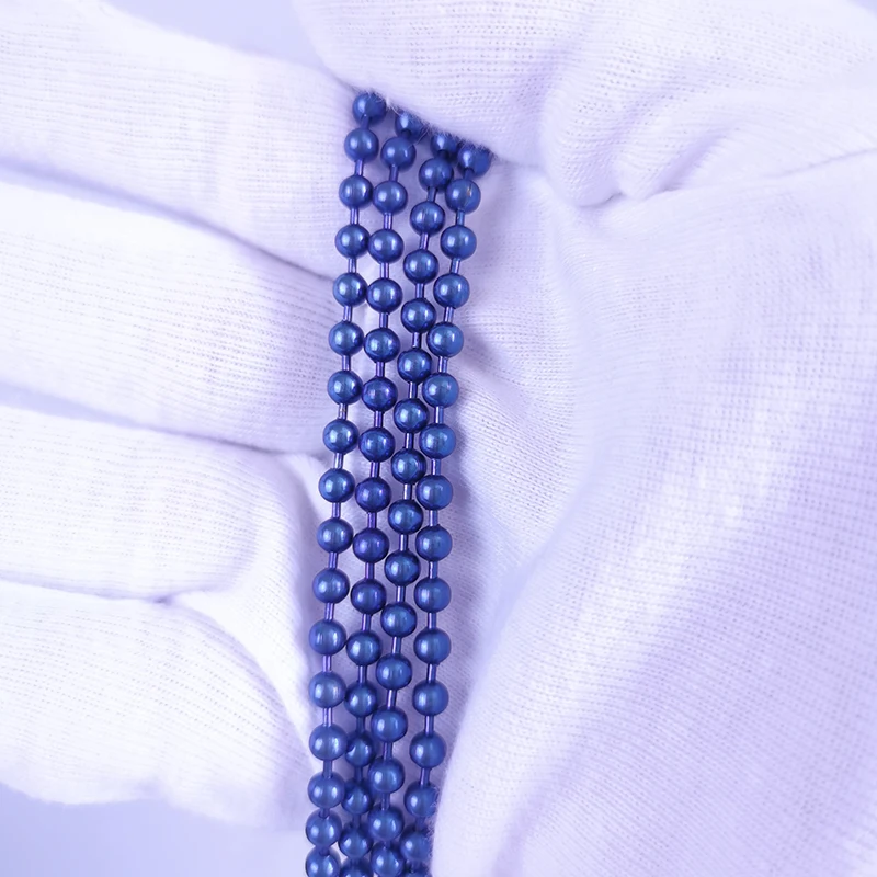 Pure Titanium Bead Necklaces For Women 20-100Cm Chain Length 2.0 2.4 3.0 4.0 Mm Diameter 100% Skin-friendly Non-allergic No Rust
