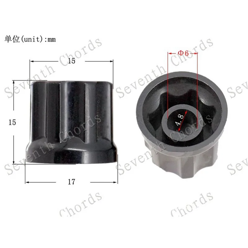 1 шт Черная пластиковая электрическая Гитары регулятор басов крышки