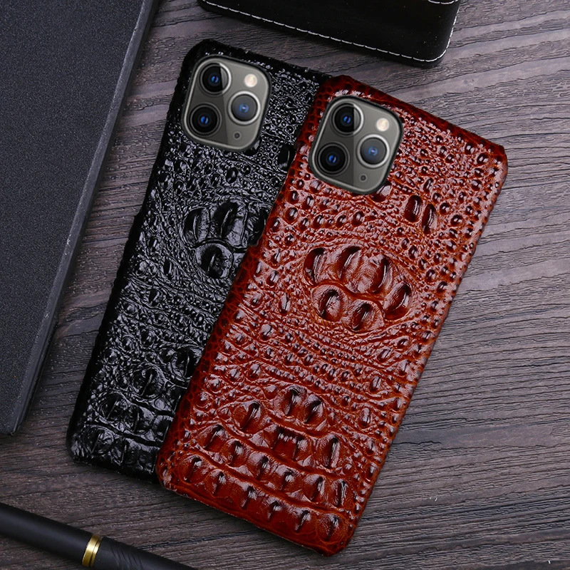 

Suitable for iPhone 6 6s 7 8 Plus 11 Pro X Xr Xs Max cowhide crocodile skull mobile phone back cover, suitable for iPhone 6sp 7p