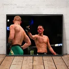 Conor Mcgregor против Nate Diaz боксерский художественный плакат модный художественный холст живопись современный домашний декор настенные картины для гостиной