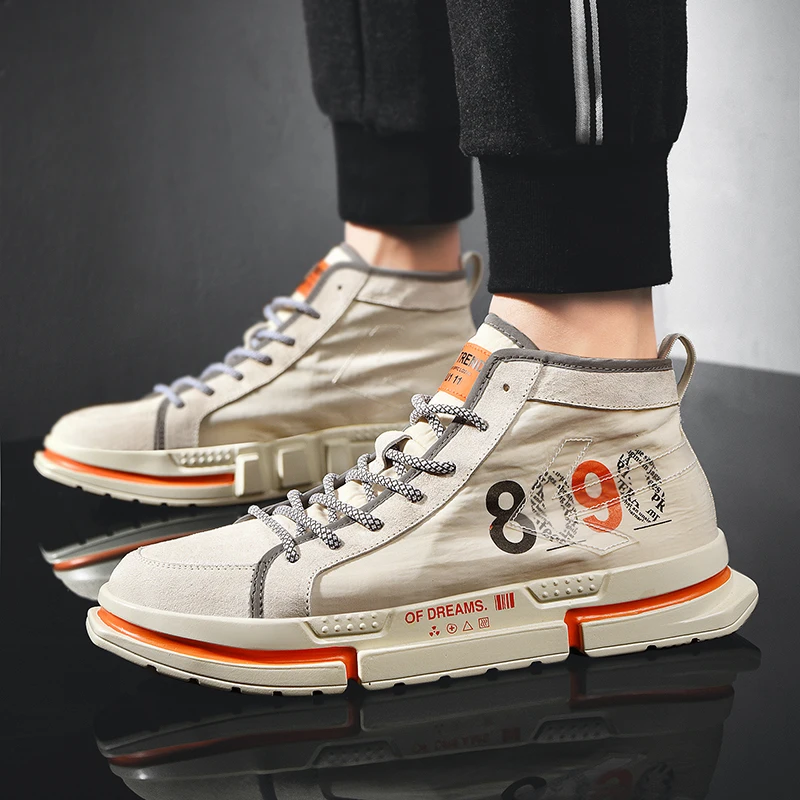 Мужская обувь дышащая дикая модная Студенческая повседневная высокая удобная на